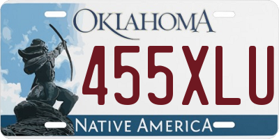 OK license plate 455XLU