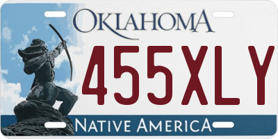 OK license plate 455XLY