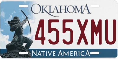 OK license plate 455XMU