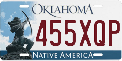 OK license plate 455XQP