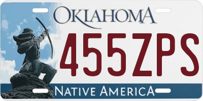 OK license plate 455ZPS