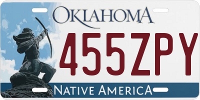OK license plate 455ZPY