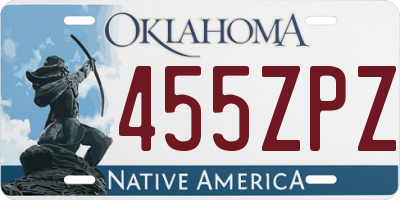 OK license plate 455ZPZ