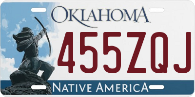 OK license plate 455ZQJ
