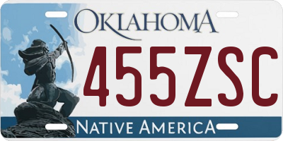 OK license plate 455ZSC