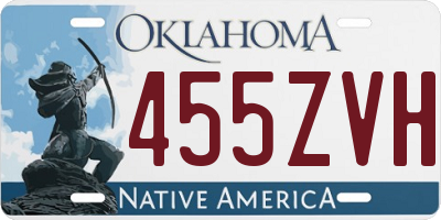 OK license plate 455ZVH