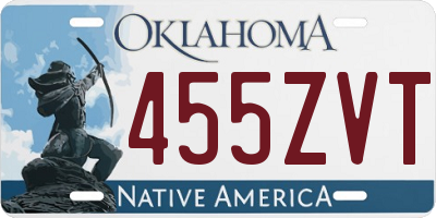 OK license plate 455ZVT