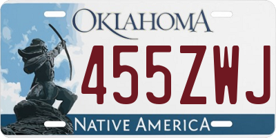 OK license plate 455ZWJ
