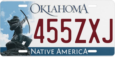 OK license plate 455ZXJ