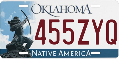 OK license plate 455ZYQ