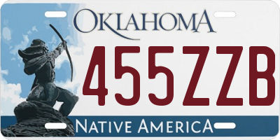 OK license plate 455ZZB