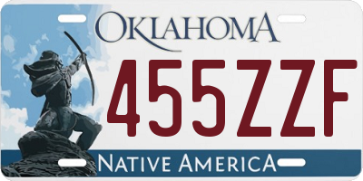 OK license plate 455ZZF