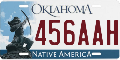 OK license plate 456AAH