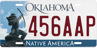 OK license plate 456AAP