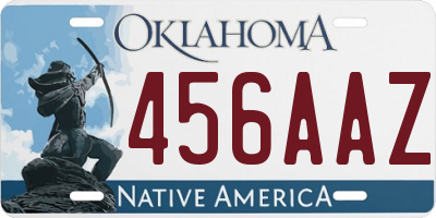 OK license plate 456AAZ