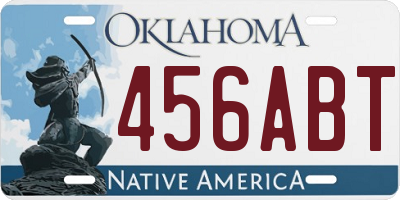 OK license plate 456ABT