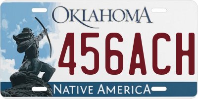 OK license plate 456ACH