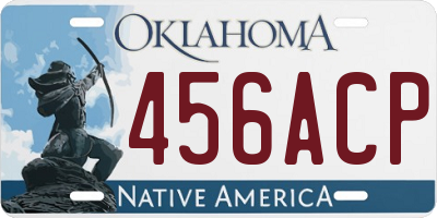 OK license plate 456ACP