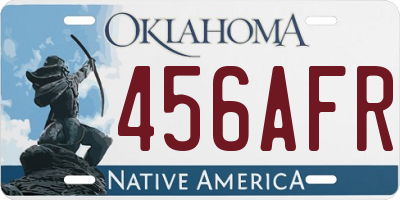 OK license plate 456AFR