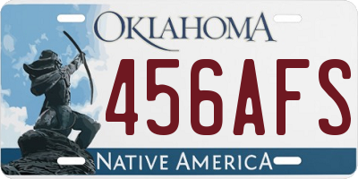 OK license plate 456AFS