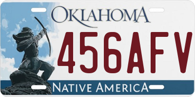 OK license plate 456AFV