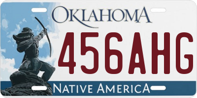 OK license plate 456AHG