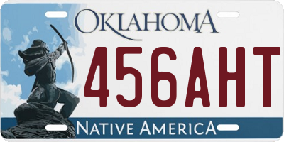 OK license plate 456AHT