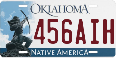 OK license plate 456AIH