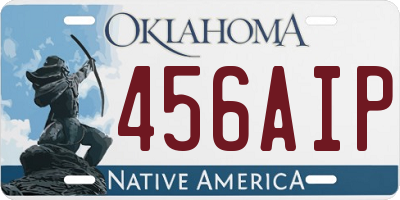 OK license plate 456AIP
