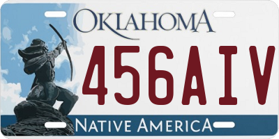 OK license plate 456AIV