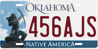 OK license plate 456AJS