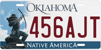 OK license plate 456AJT