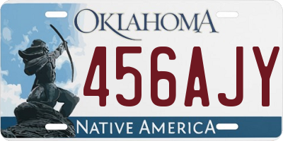 OK license plate 456AJY