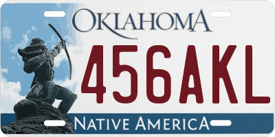 OK license plate 456AKL