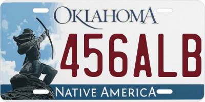 OK license plate 456ALB