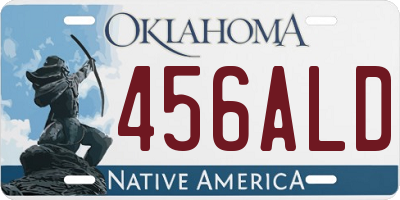 OK license plate 456ALD