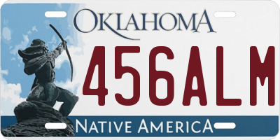 OK license plate 456ALM