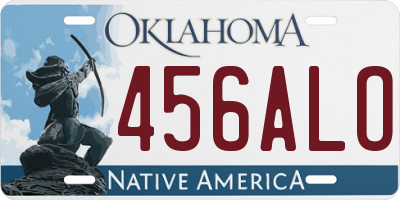 OK license plate 456ALO