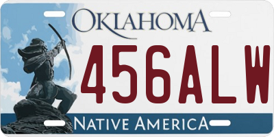 OK license plate 456ALW