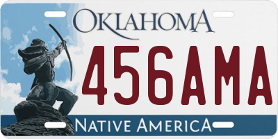 OK license plate 456AMA
