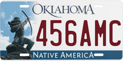 OK license plate 456AMC
