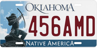 OK license plate 456AMD