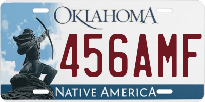 OK license plate 456AMF