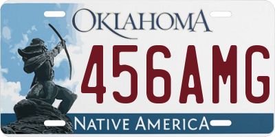 OK license plate 456AMG