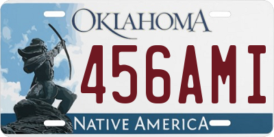 OK license plate 456AMI