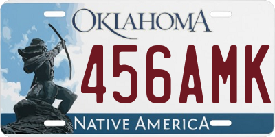 OK license plate 456AMK