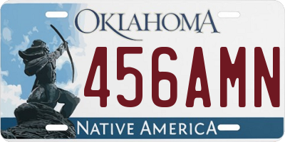 OK license plate 456AMN