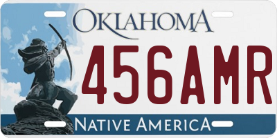 OK license plate 456AMR