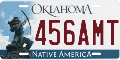 OK license plate 456AMT