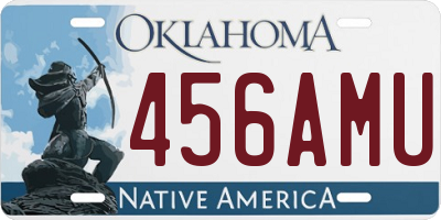 OK license plate 456AMU